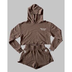 Darc Sport SHE Wolves Forever Sweat Shorts x Hoodie Set Women’s Small NWOT